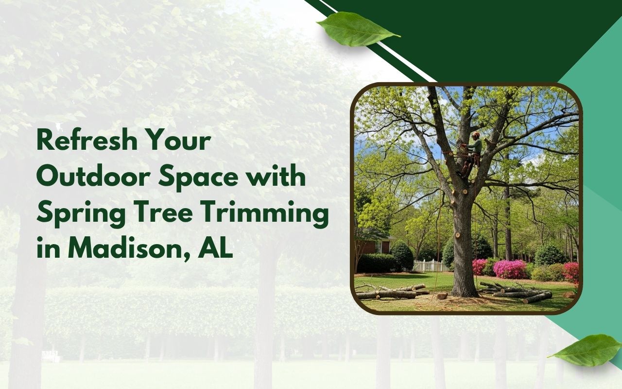 spring tree trimming in Madison, AL improving yard appearance