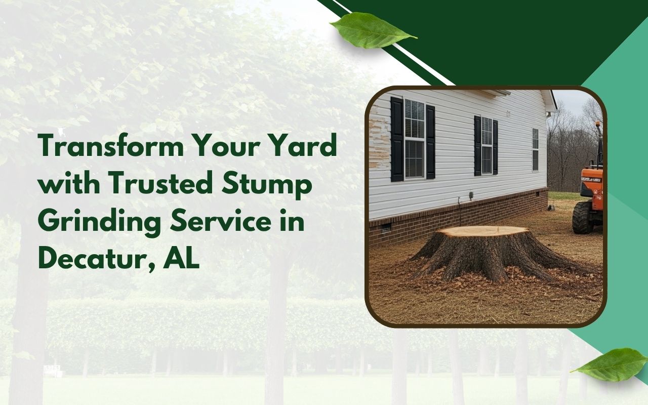 root grinding as part of stump grinding service in Decatur, AL