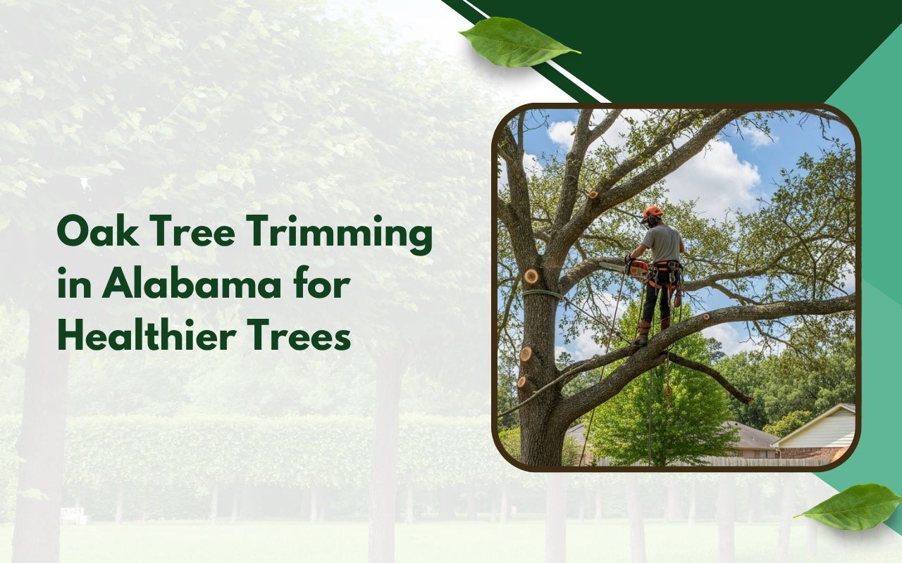 Oak tree trimming in Alabama for a healthy backyard tree
