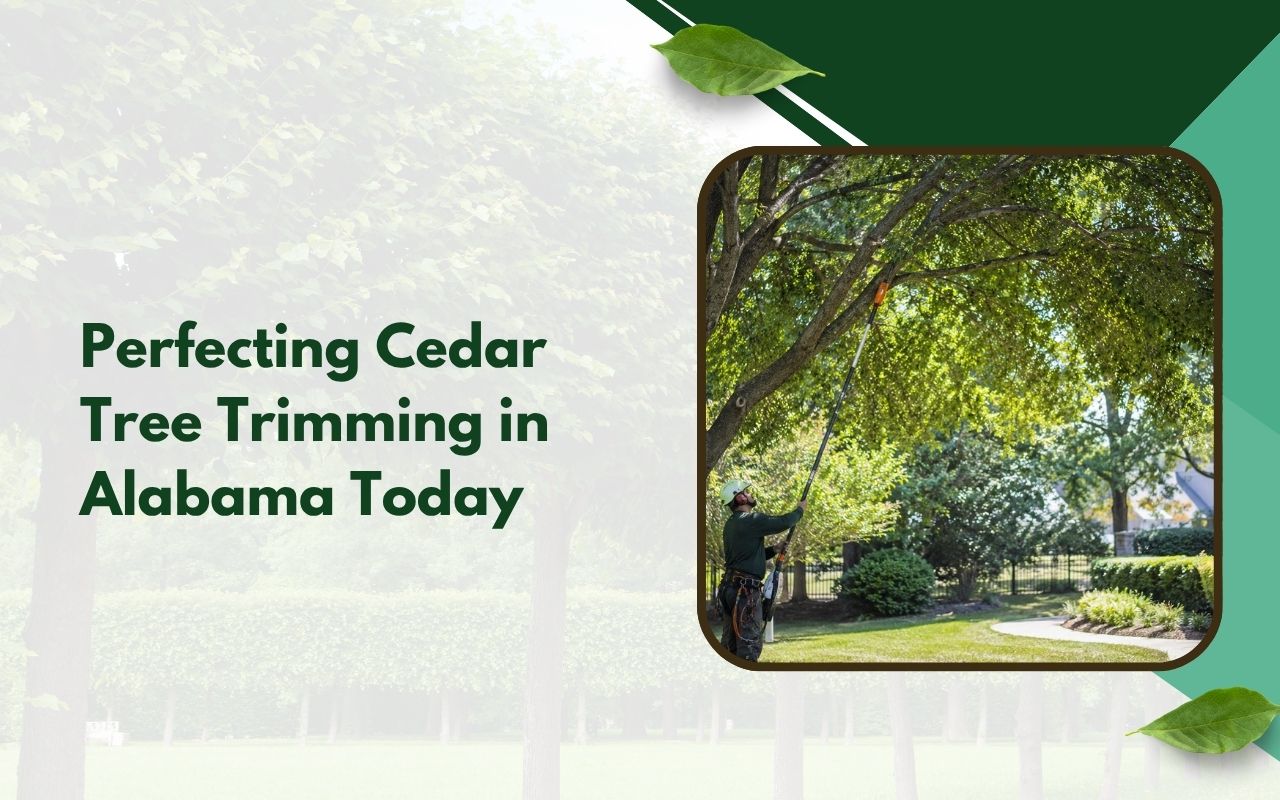 Professional cedar pruning service shaping healthy branches