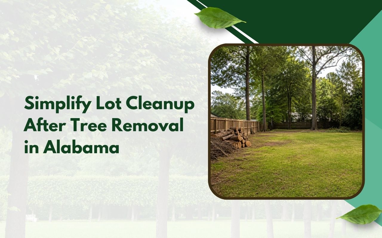 Post removal cleanup preparing an Alabama yard for new landscaping