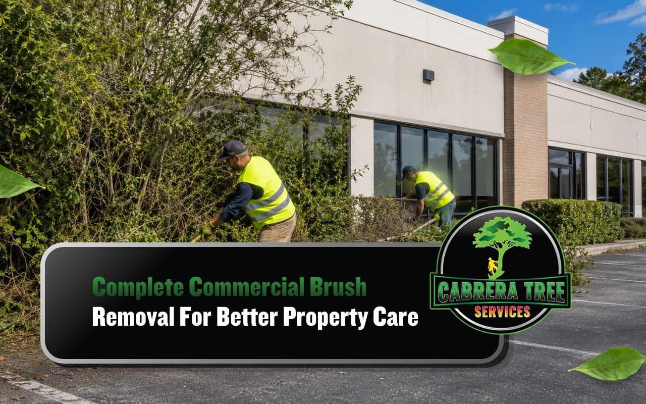 commercial brush removal for a clean business property