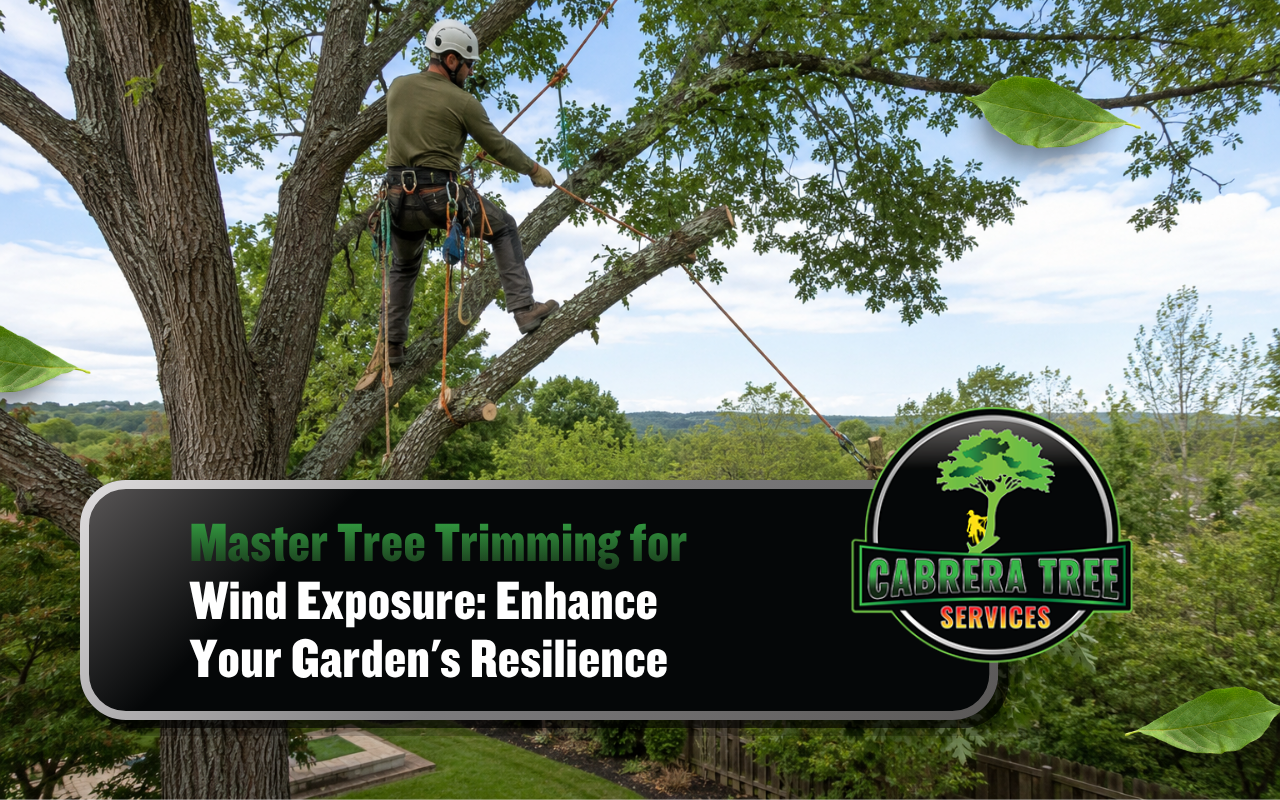 Tree trimming for wind exposure on a mature tree in Madison