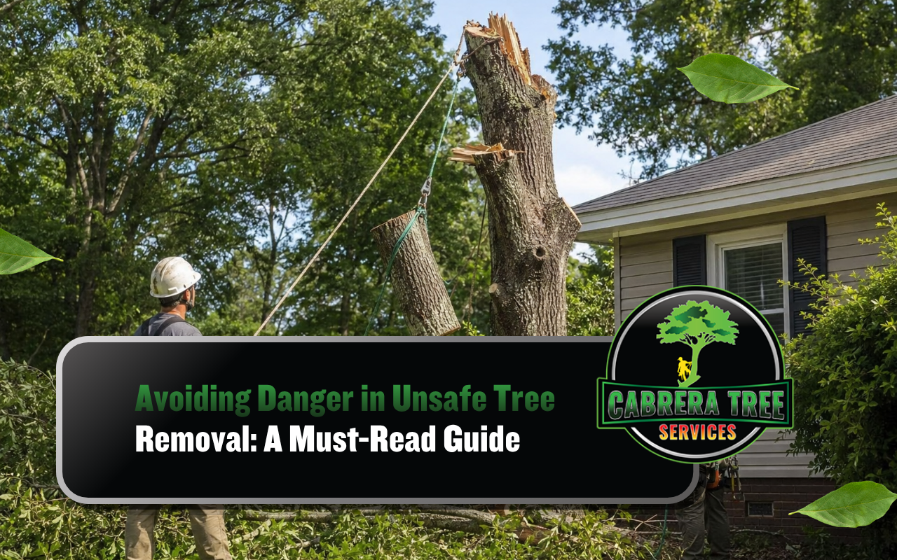 Unsafe tree removal for a damaged tree in Scottsboro
